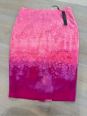 Tahari Pink Ombre Pencil Skirt